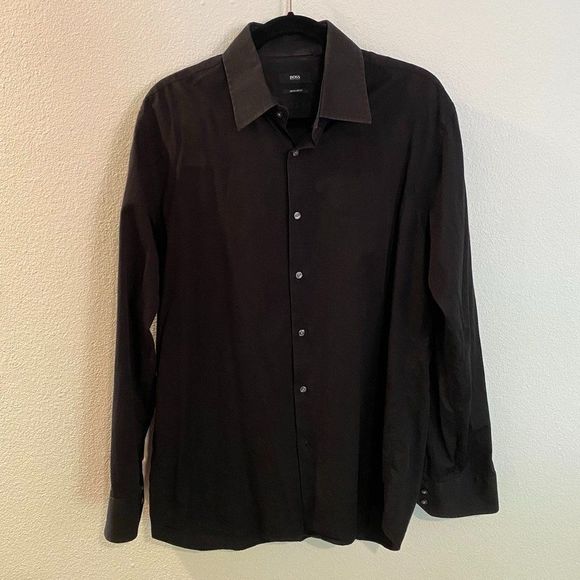 Hugo Boss Button up shirt, regular fit black - Picture 1 of 3